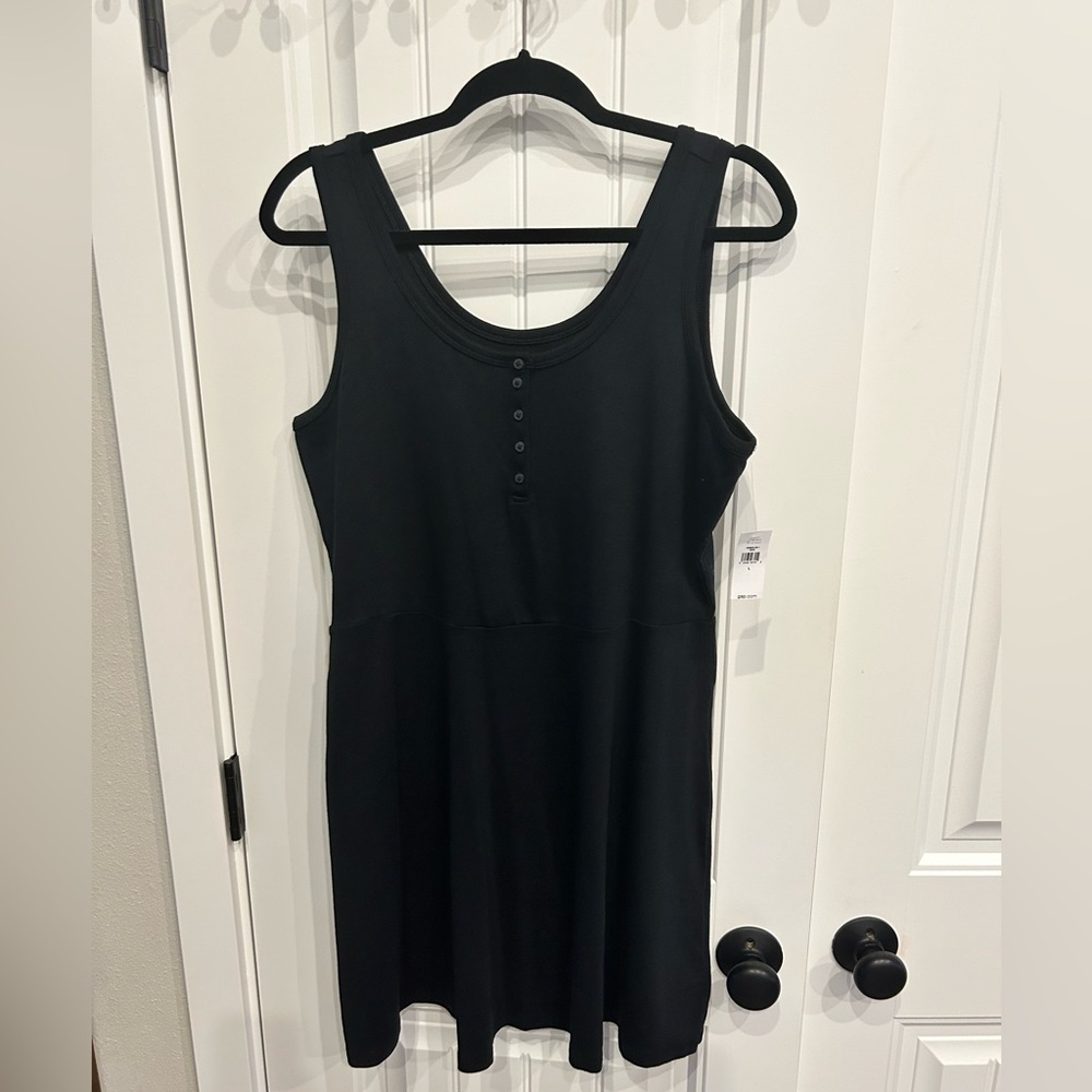 GAP large black mini tank dress, brand new with tags